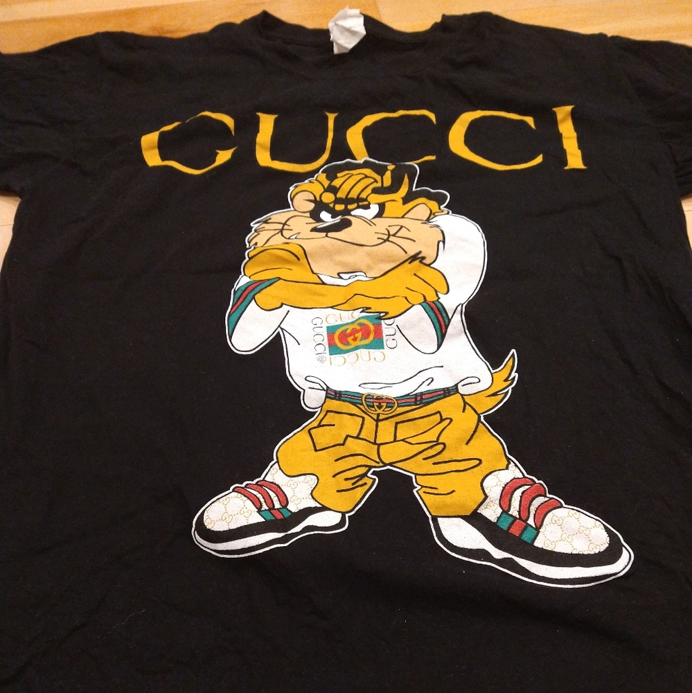 Medium Tazmanian devil Gucci reprod print on a ideal active apparel t-shirt